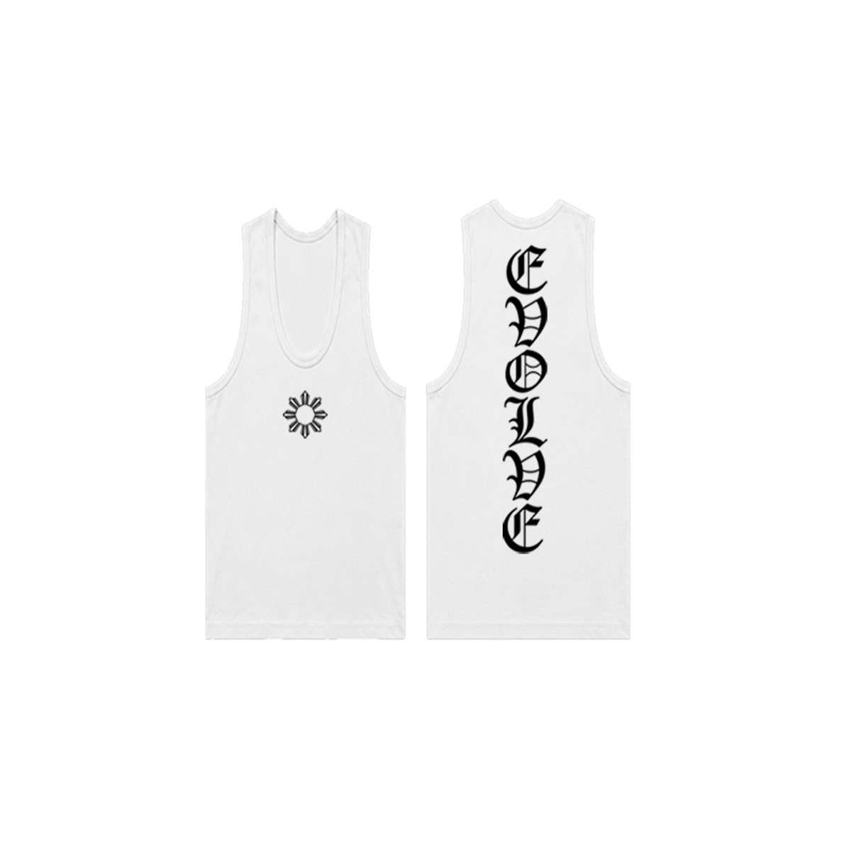 WHITE TANK TOP - BIG LOGO
