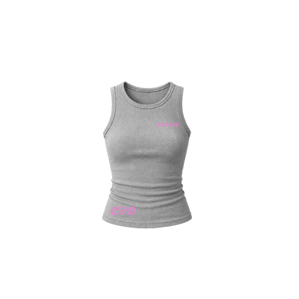 GRAY CROP TOP - EVO (PINK)